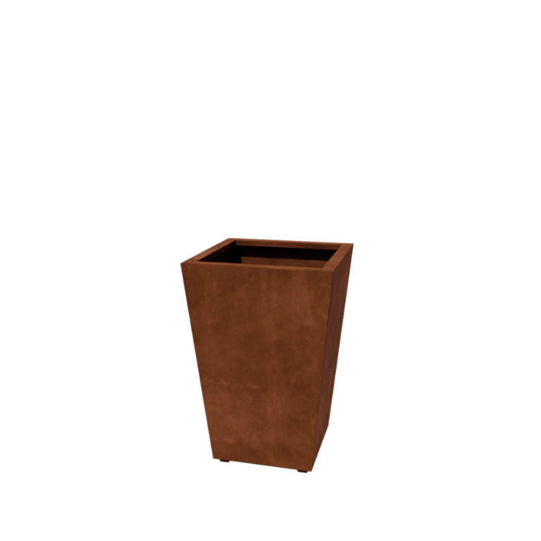 Jardiniere sudată din oțel corten Con 60 x 60 x 80 cm