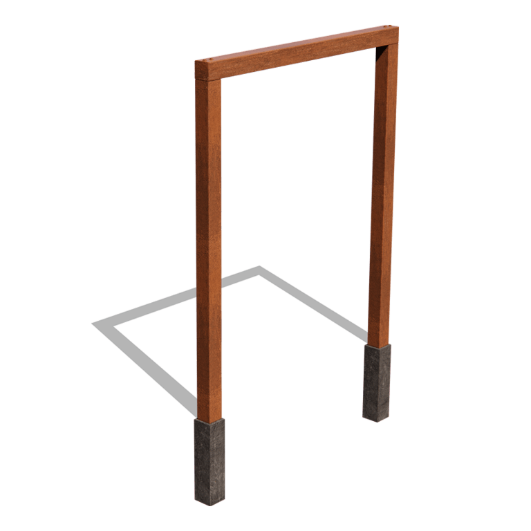 Pergolă din oțel corten formă dreaptă 200 cm