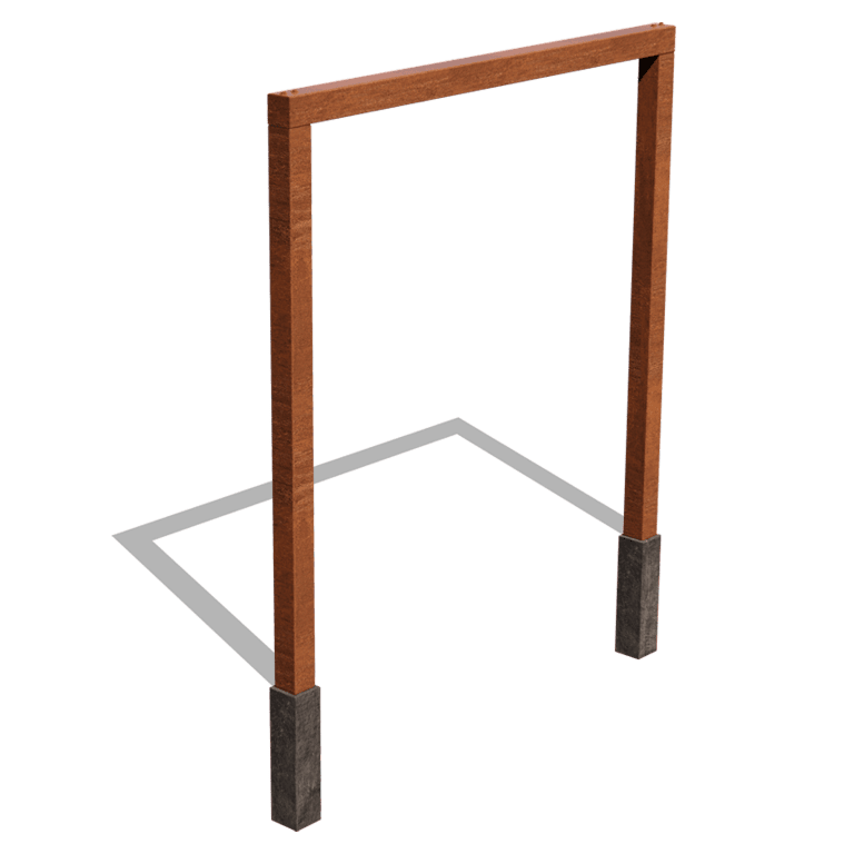 Pergolă din oțel corten formă dreaptă 250 cm
