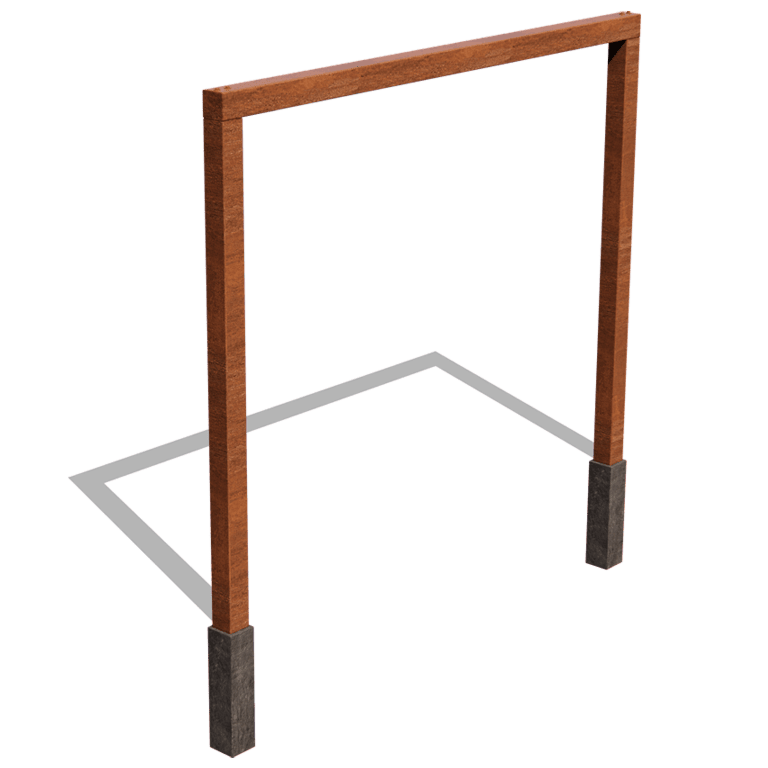 Pergolă din oțel corten formă dreaptă 300 cm