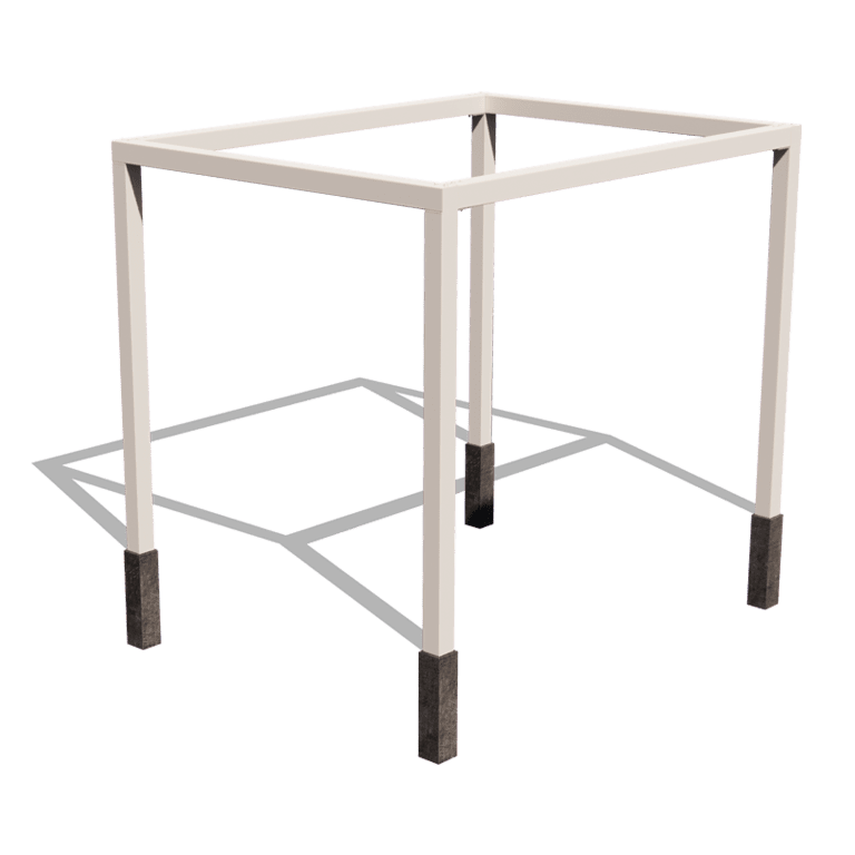 Pergolă din oțel acoperit cu pulbere configurație pătrat 324 x 250 cm