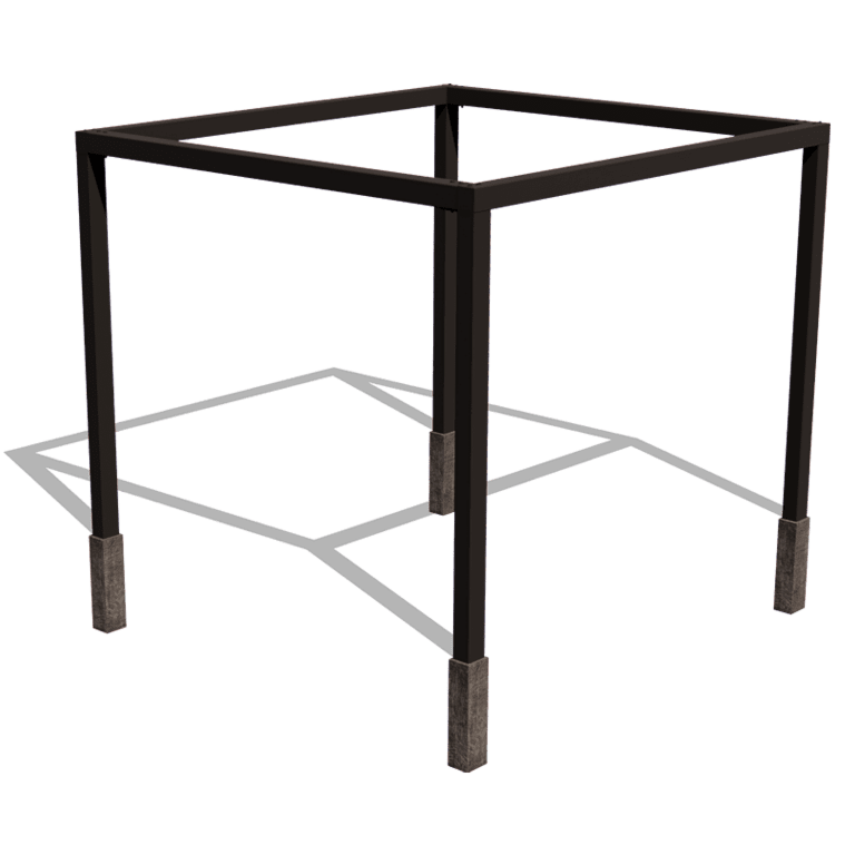 Pergolă din oțel acoperit cu pulbere configurație pătrat 324 x 300 cm