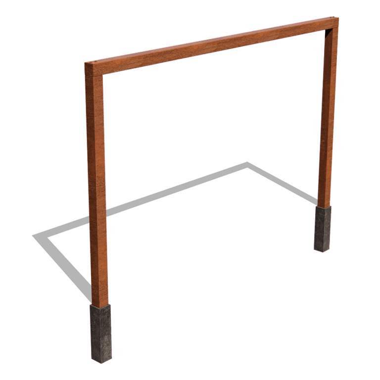 Pergolă din oțel corten formă dreaptă 400 cm