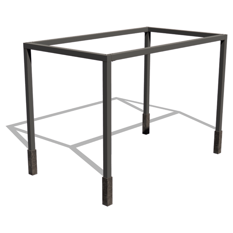 Pergolă din oțel acoperit cu pulbere configurație pătrat 424 x 250 cm