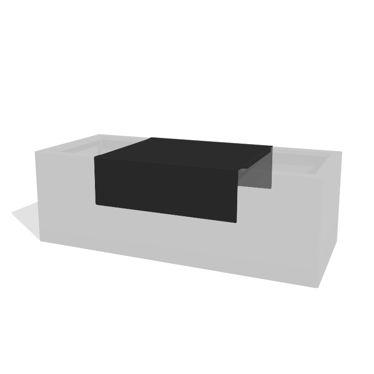 Platformă pentru jardinieră din oțel acoperit cu pulbere 60 x 51 x 20 cm