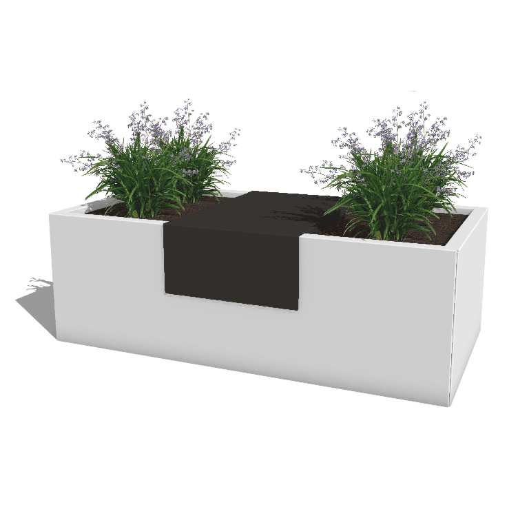 Platformă pentru jardinieră din oțel acoperit cu pulbere 40 x 61 x 20 cm