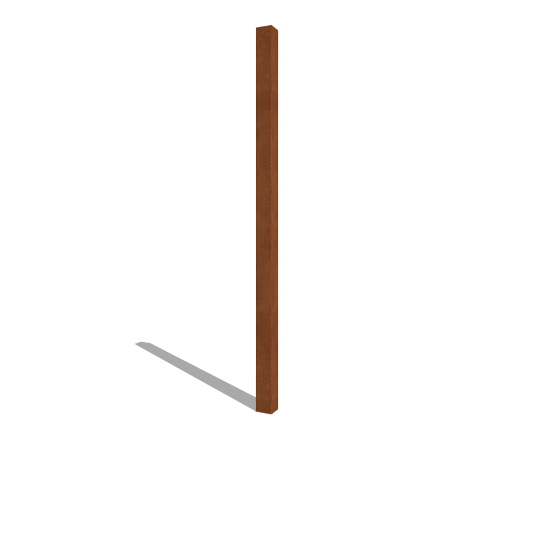 Stâlp pentru gard din oțel corten 200 cm
