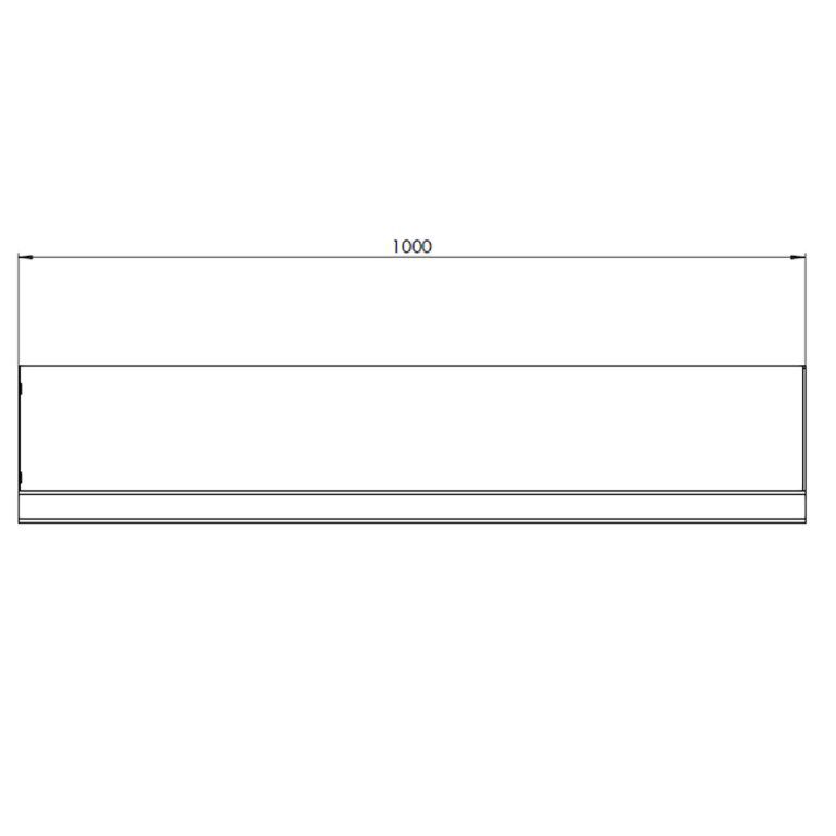 Perete de susținere din oțel acoperit cu pulbere formă dreaptă 100 cm (înălțime 60 cm)