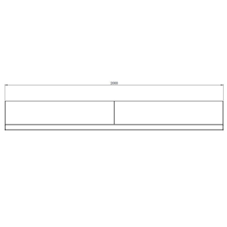 Perete de susținere din oțel acoperit cu pulbere formă dreaptă 200 cm (înălțime 60 cm)