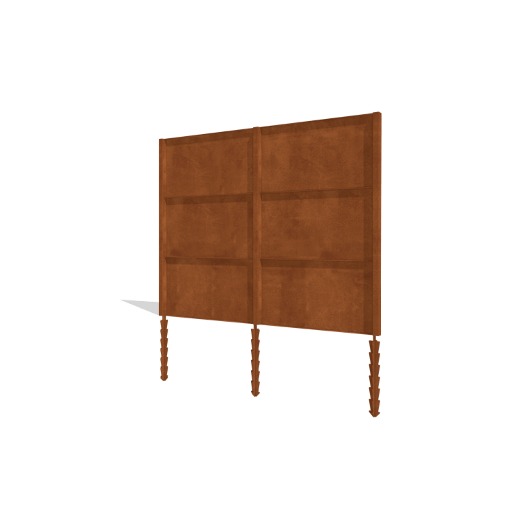 Gardă din oțel corten H3 set complet 258 cm