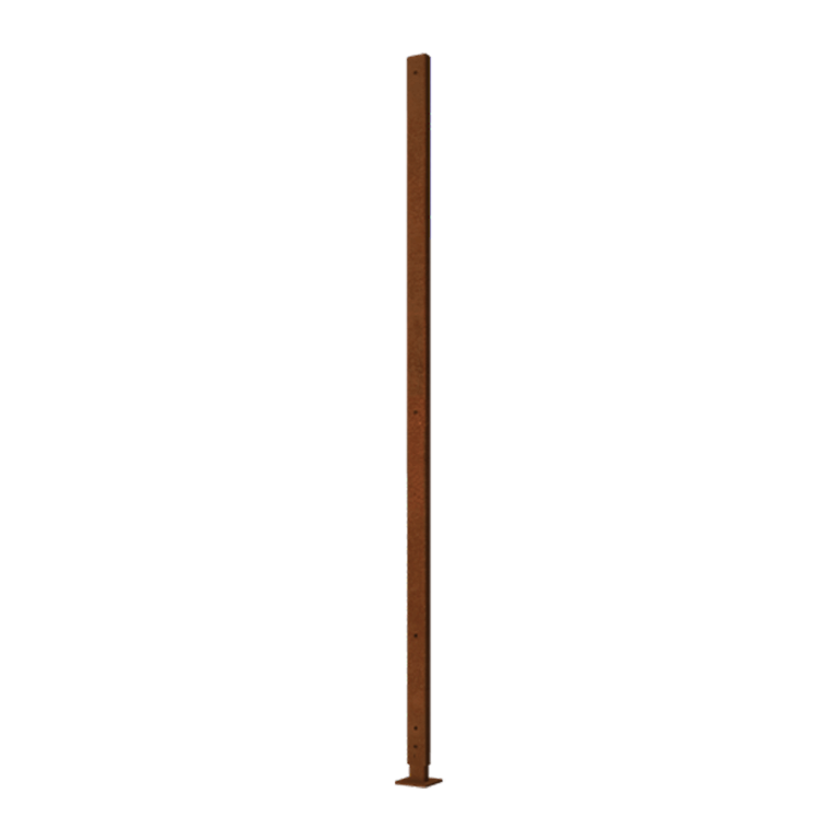 Stâlp de suport din oțel corten formă dreaptă bază plată cu 190 x 6 x 3 cm