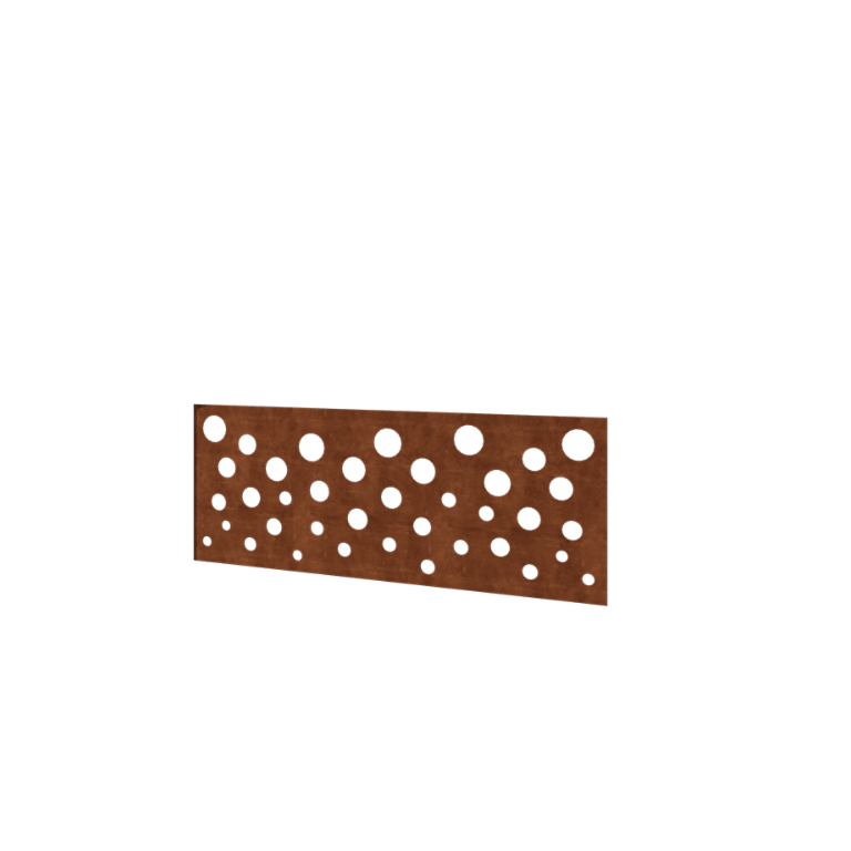 Gardă din oțel corten H panou B 120 x 47,5 cm