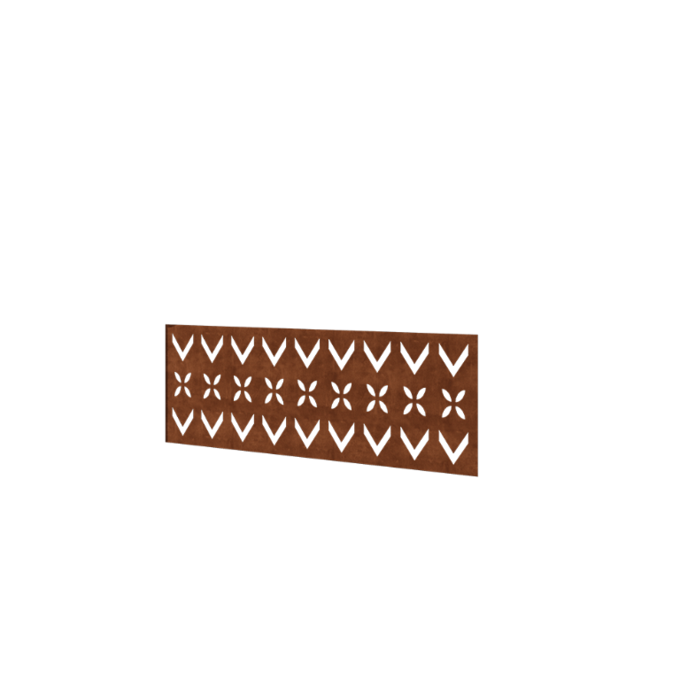 Gardă din oțel corten H panou V 120 x 47,5 cm