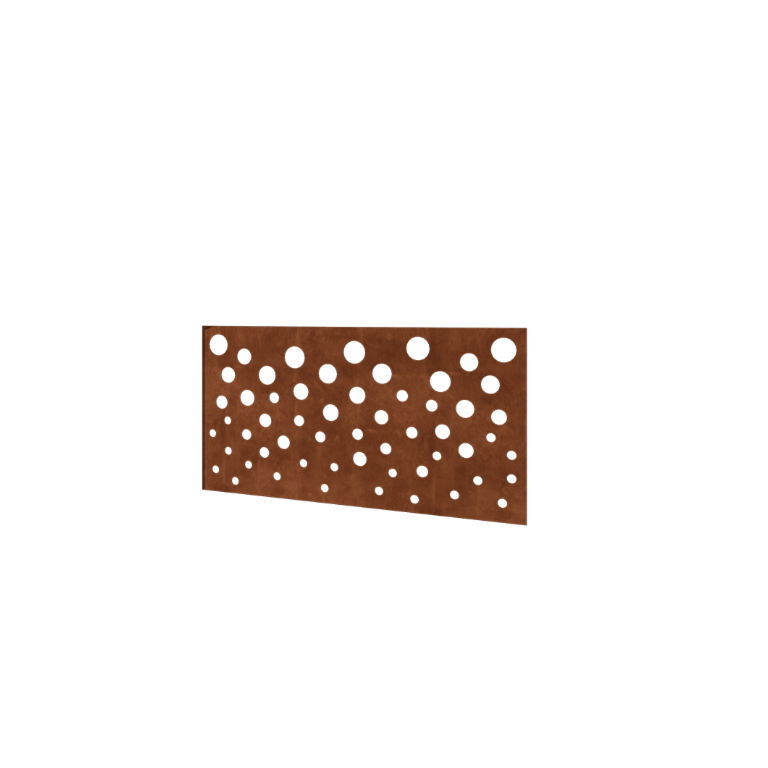 Gardă din oțel corten H panou B 120 x 63,3 cm