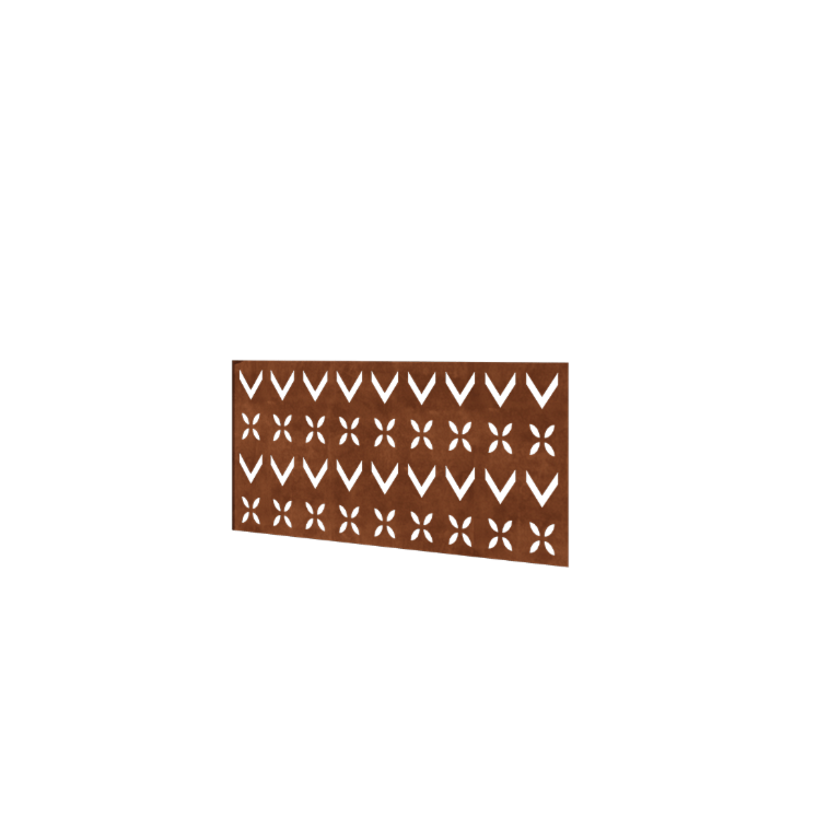 Gardă din oțel corten H panou V 120 x 63,3 cm