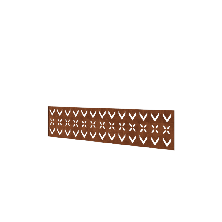 Gardă din oțel corten H panou V 180 x 47,5 cm