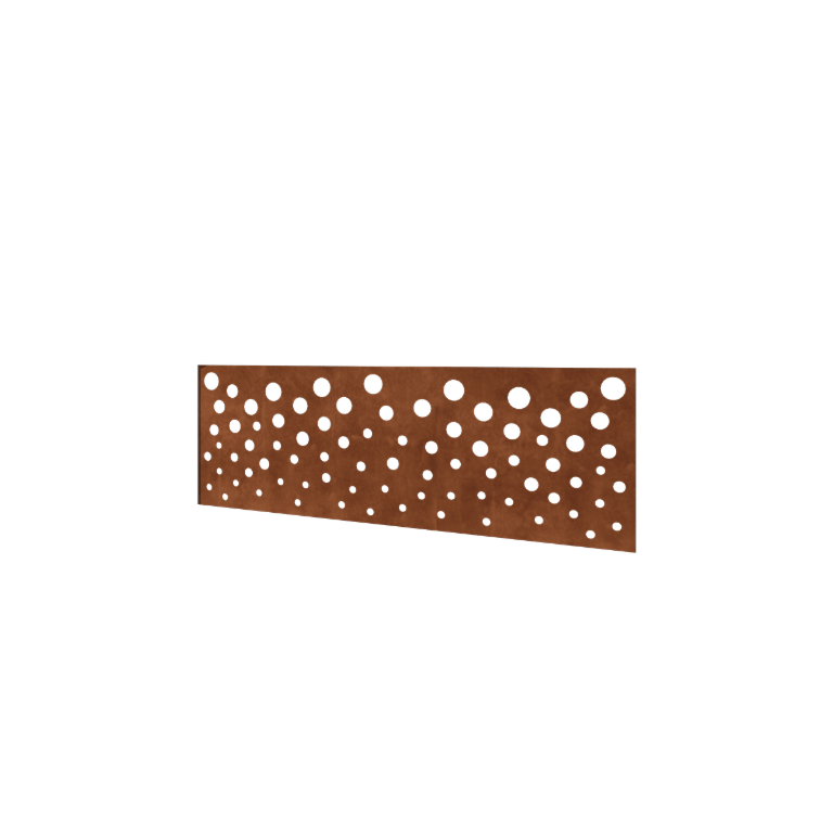 Gardă din oțel corten H panou B 180 x 63,3 cm