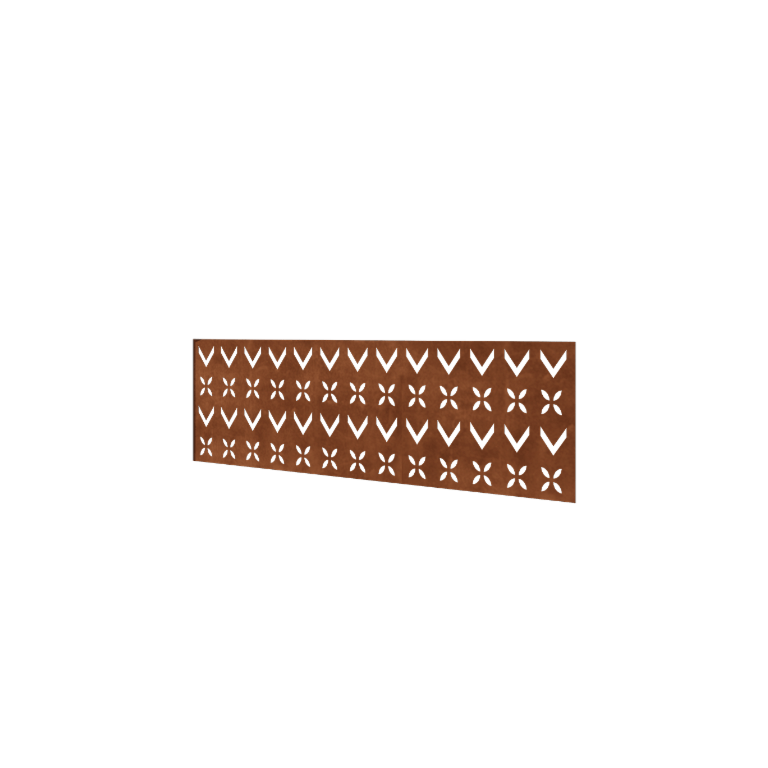 Gardă din oțel corten H panou V 180 x 63,3 cm