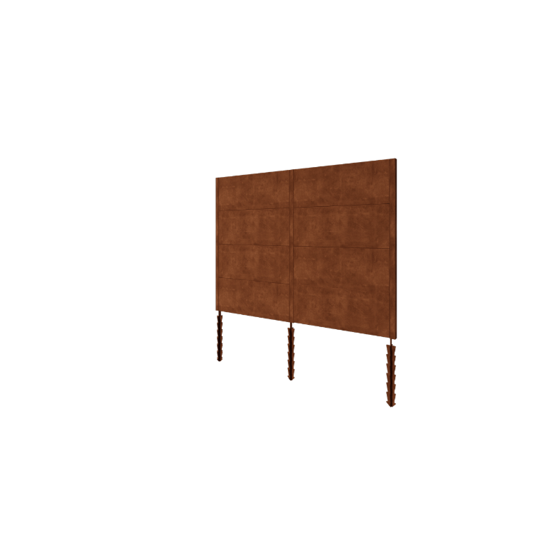 Gardă din oțel corten H4 set complet 258 cm