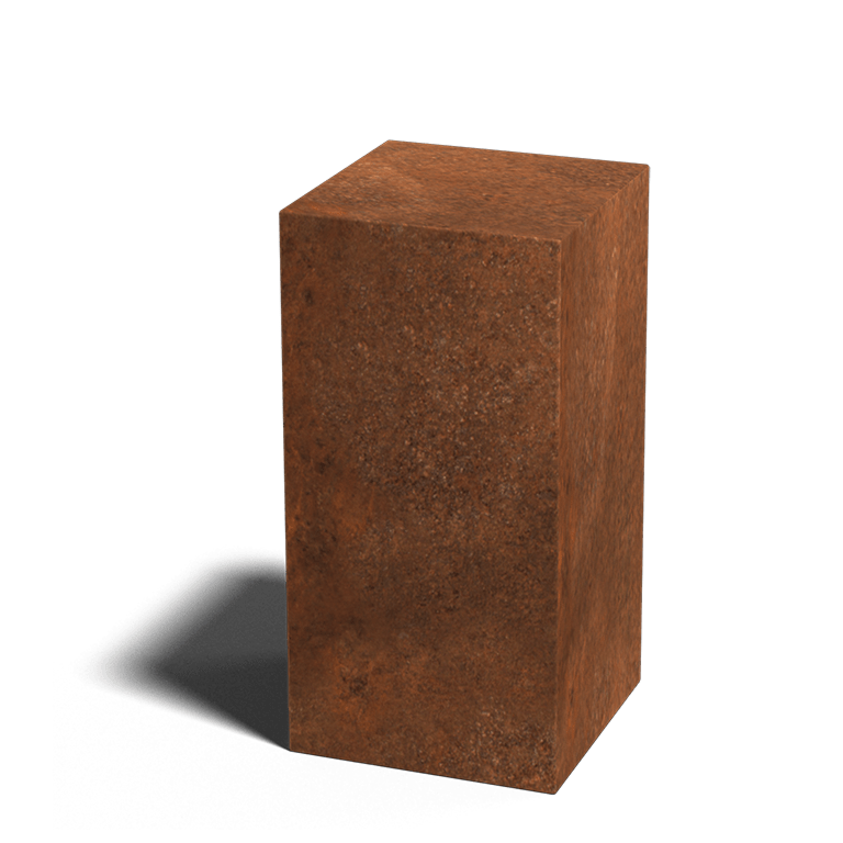 Soclu din oțel corten Ohio 30 x 30 x 60 cm
