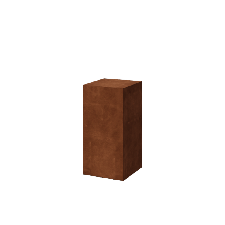 Soclu din oțel corten Ohio 40 x 40 x 80 cm