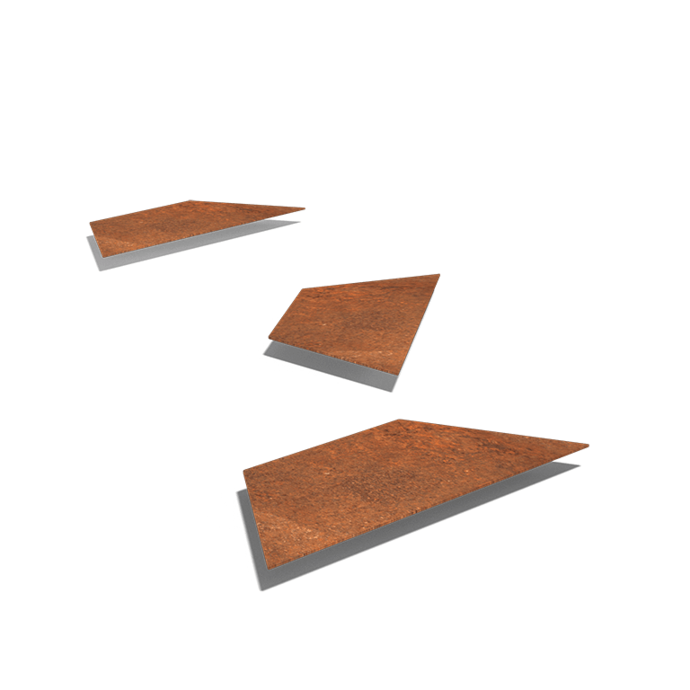 Piatră de cărare din oțel corten Hexagon HH 50