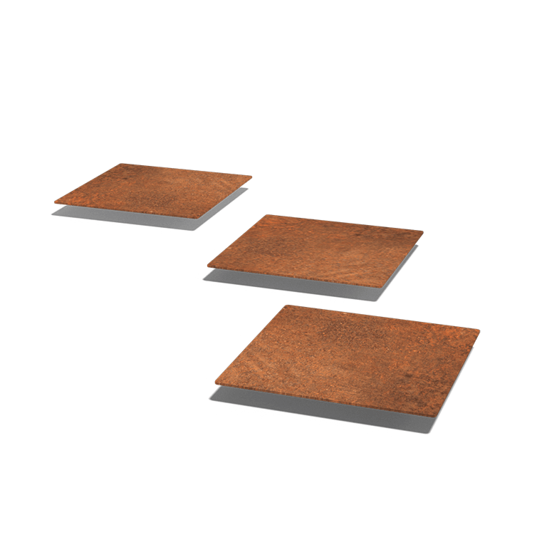 Piatră de cărare din oțel corten Pătrat 30 x 30 cm
