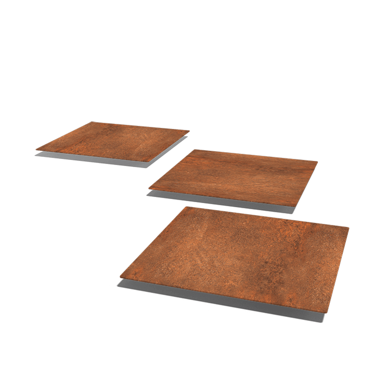 Piatră de cărare din oțel corten Pătrat 50 x 50 cm