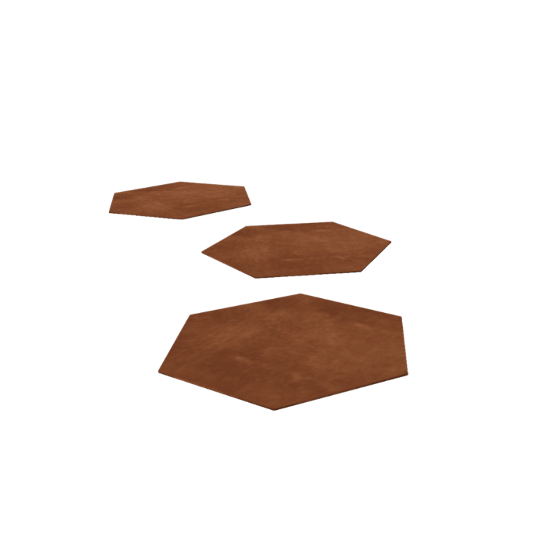 Pas japonez din oțel corten - Hexagonal - 50 x 43 cm