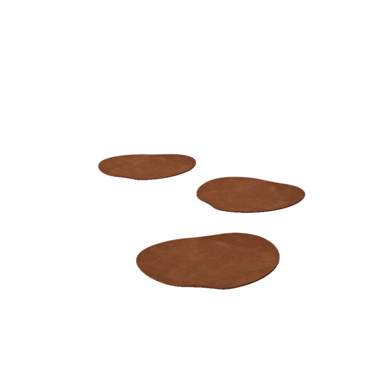 Pas japonez din oțel corten - Organic - 30 x 30 cm