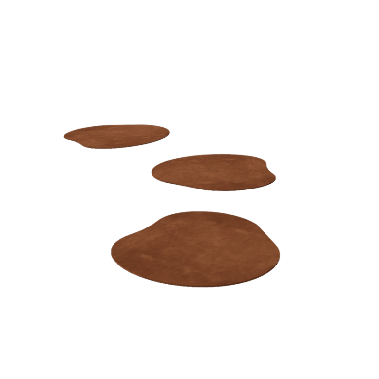 Piatră de cărare din oțel corten Organică  40 x 40 cm