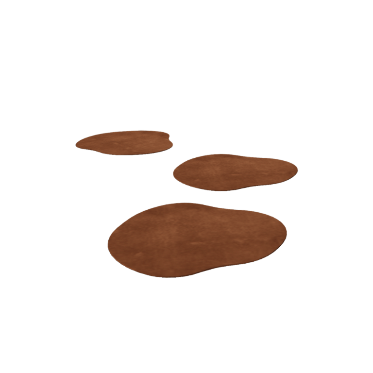 Piatră de cărare din oțel corten Organică  50 x 50 cm