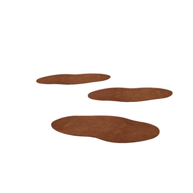 Piatră de cărare din oțel corten Organică  50 x 25 cm