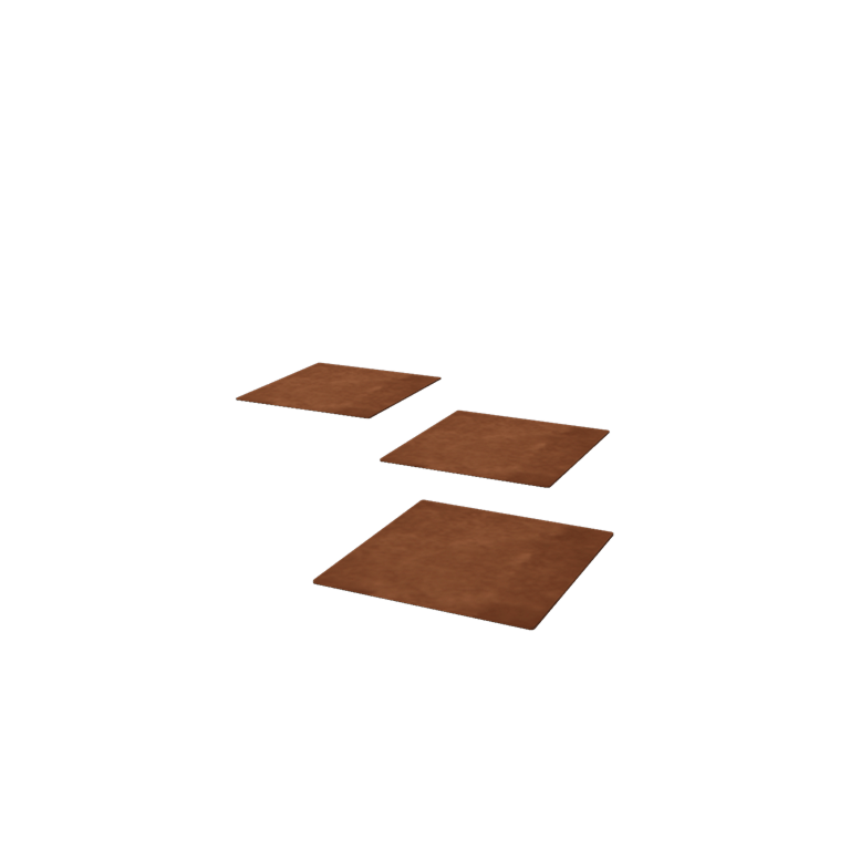 Pas japonez din oțel corten - Pătrat - 30 x 30 cm