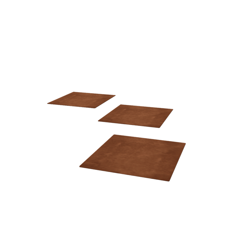 Piatră de cărare din oțel corten Pătrat 40 x 40 cm