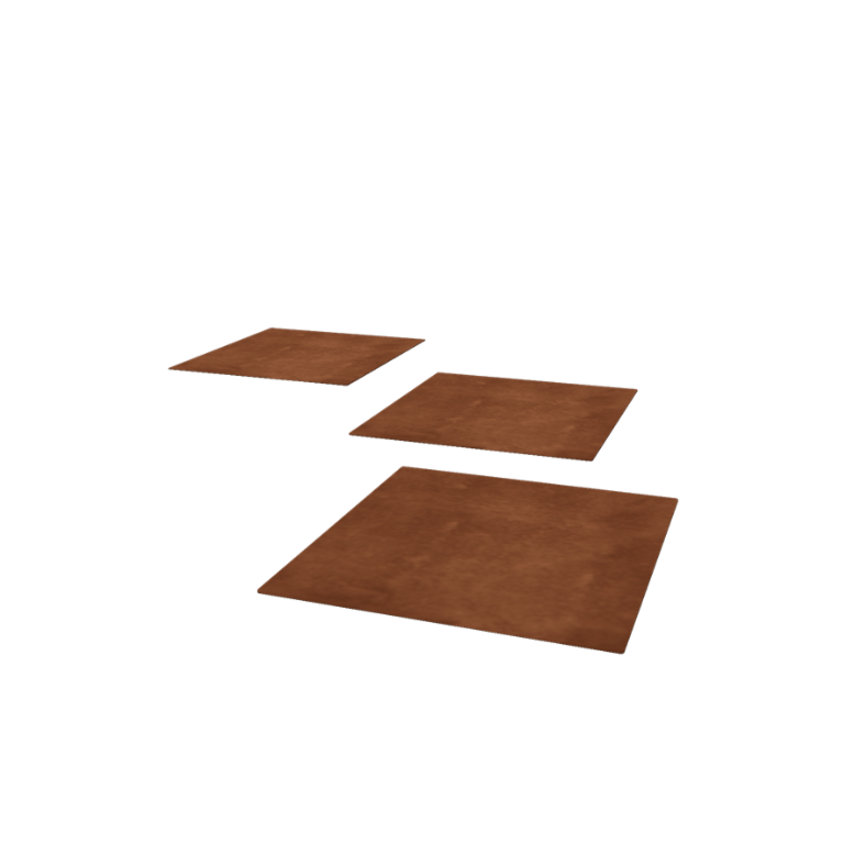 Piatră de cărare din oțel corten Pătrat 50 x 50 cm