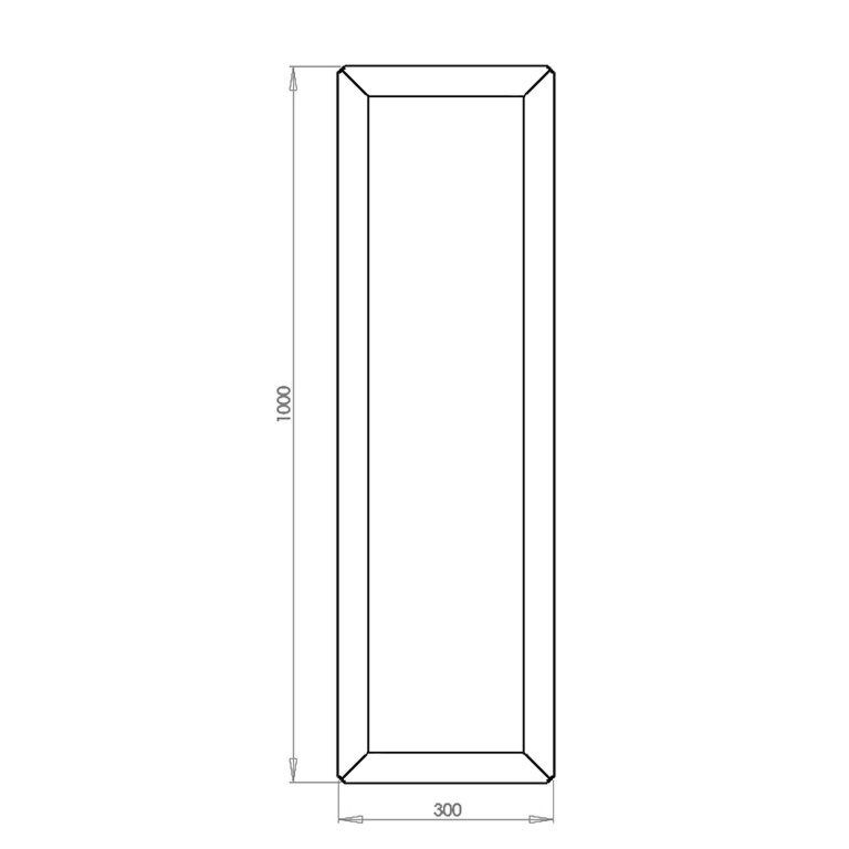 Jardinieră din oțel corten Texas 30 x 100 cm