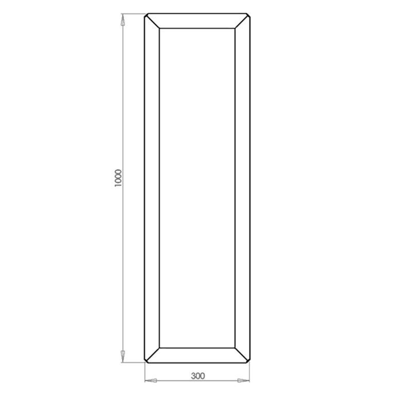 Jardinieră din oțel acoperit cu pulbere Texas 30 x 100 cm