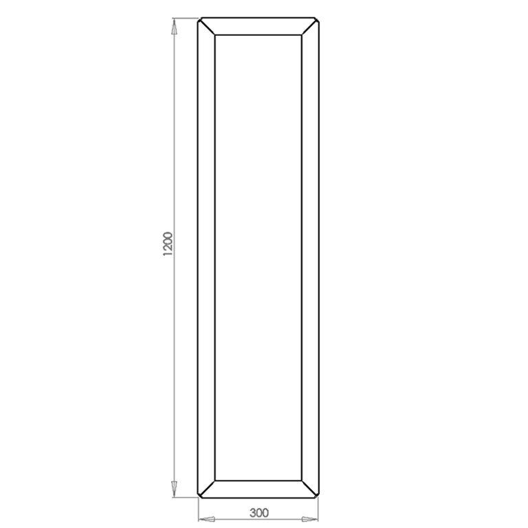Jardinieră din oțel acoperit cu pulbere Texas 30 x 120 cm