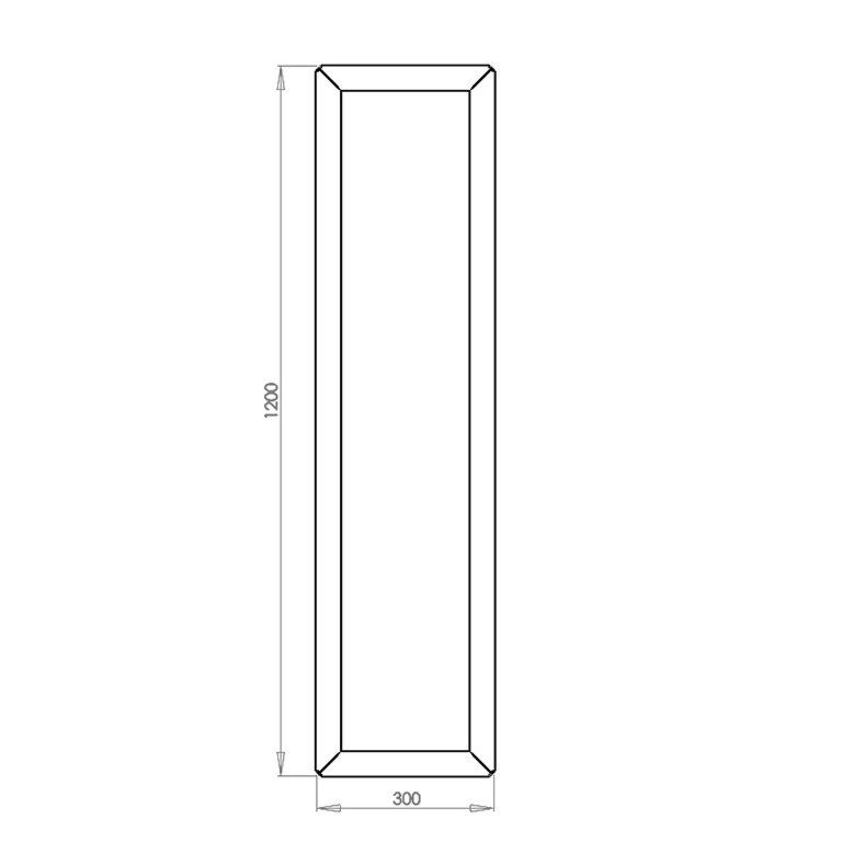 Jardinieră din oțel corten Texas 30 x 120 cm