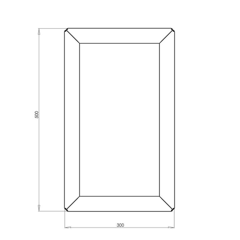 Jardinieră din oțel acoperit cu pulbere Texas 30 x 50 cm