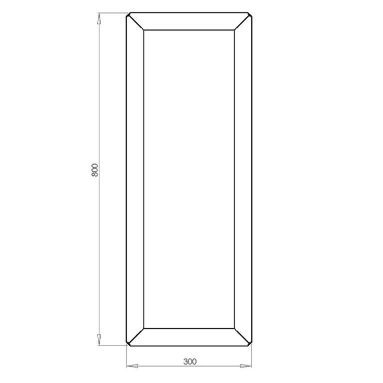Jardinieră din oțel acoperit cu pulbere Texas 30 x 80 cm