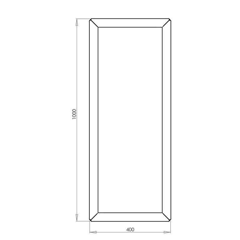 Jardinieră din oțel corten Texas 40 x 100 cm