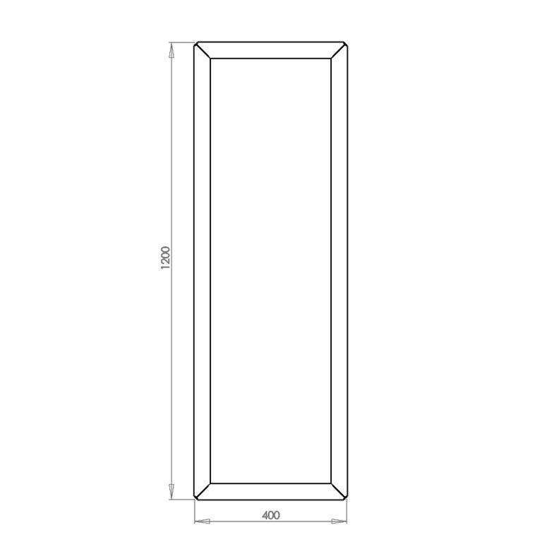 Jardinieră din oțel corten Texas 40 x 120 cm