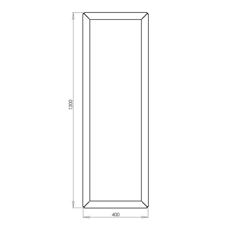 Jardinieră din oțel acoperit cu pulbere Texas 40 x 120 cm