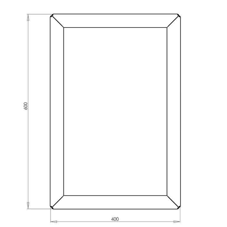 Jardinieră din oțel acoperit cu pulbere Texas 40 x 60 cm