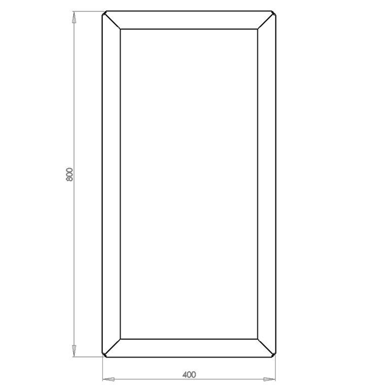 Jardinieră din oțel acoperit cu pulbere Texas 40 x 80 cm