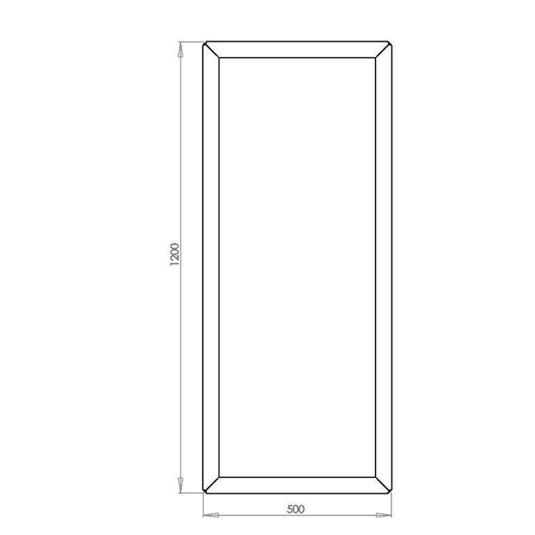 Jardinieră din oțel corten Texas 50 x 120 cm