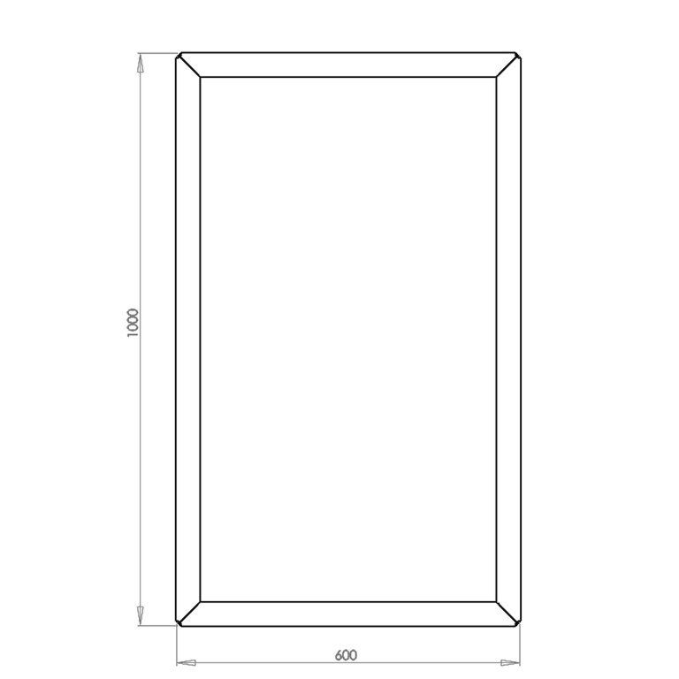 Jardinieră din oțel acoperit cu pulbere Texas 60 x 100 cm