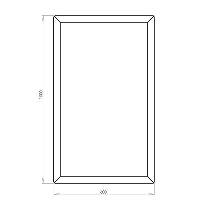 Jardinieră din oțel corten Texas 60 x 100 cm